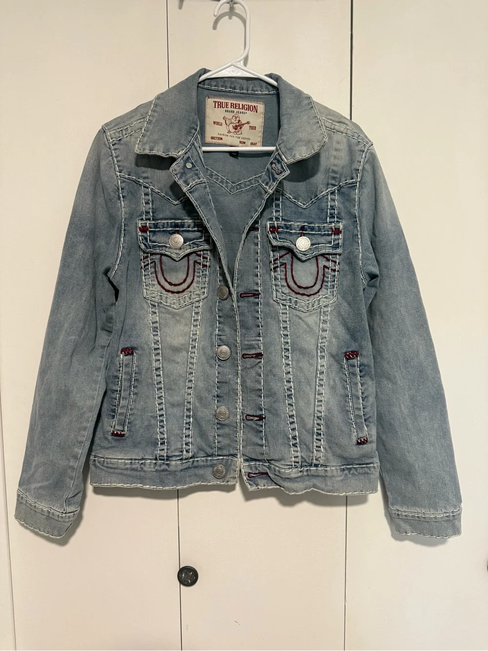True Religion Jimmy Super T Stitch Denim Jacket size small